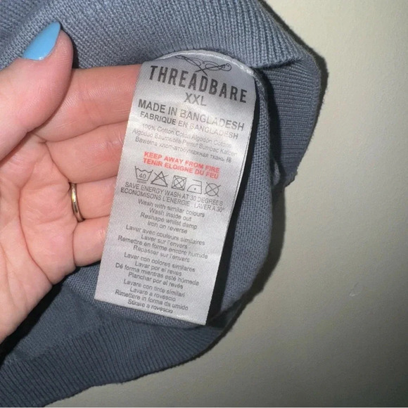 Men’s Threadbare Brand  NWT Casual Blue Cotton Plus Size Polo Shirt Size XXL NEW - Picture 10 of 15